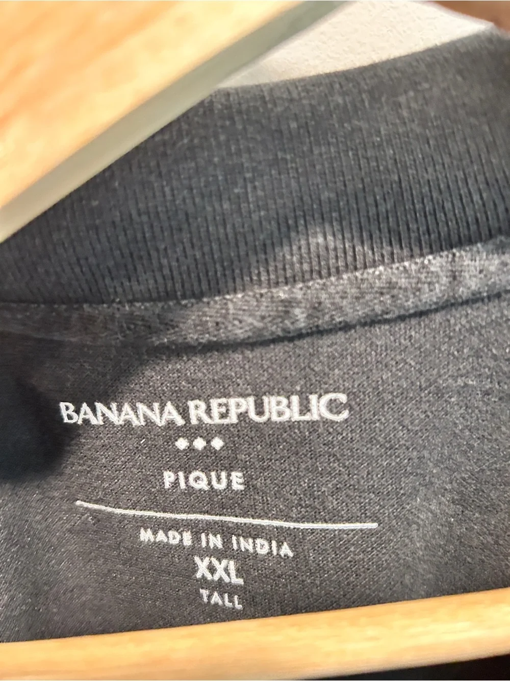Banana Republic Factory Men’s XXL Tall Black Pique Polo Shirt 2XLT